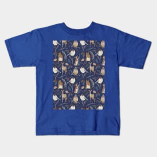 Winter animals dark Kids T-Shirt